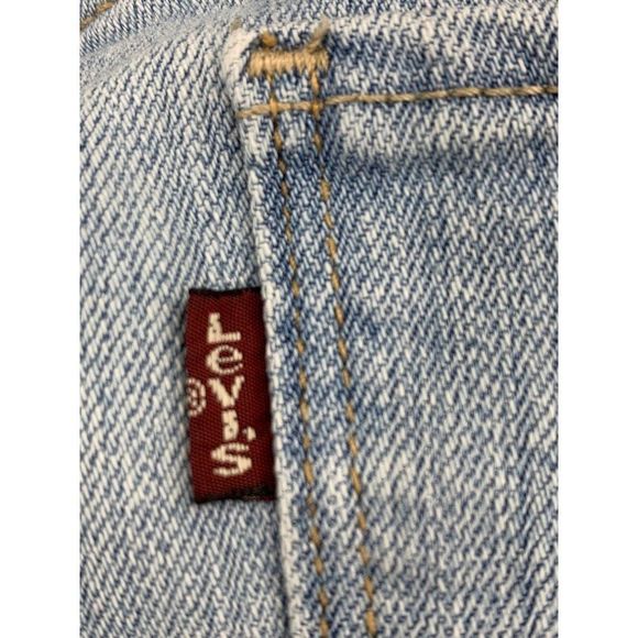 Womens Capri Levi's Jeans Light Wash Size 6 Cuffed Stretch 1012 Crop Denim Short - Picture 6 of 10